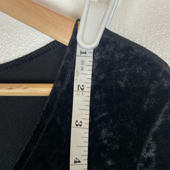 Brett Alixander Y2K 90s Velvet Maxi Dress Size 12 Black Whimsigoth Witchy Goth - Picture 7 of 9